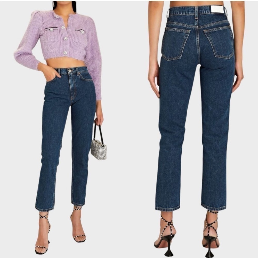 RE/DONE 70s stove pipe jetty Straight Leg High Rise Jeans Women's